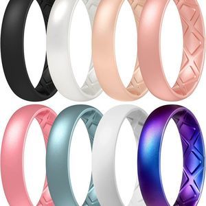 Egnaro Breathable Women Silicone Wedding Ring